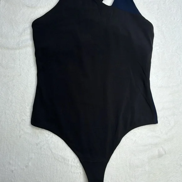 Lululemon one piece thong body suit True Navy and Black, size 8 - Picture 4 of 15